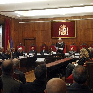 El presidente del alto tribunal asturiano durante su discurso